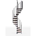 Ss Industries Holding Global Industrial„¢ Reroute 42"H Platform Rail Spiral Stair Kit, 42"Dia, 11-3/4'H, 9 Treads EC42P09A103